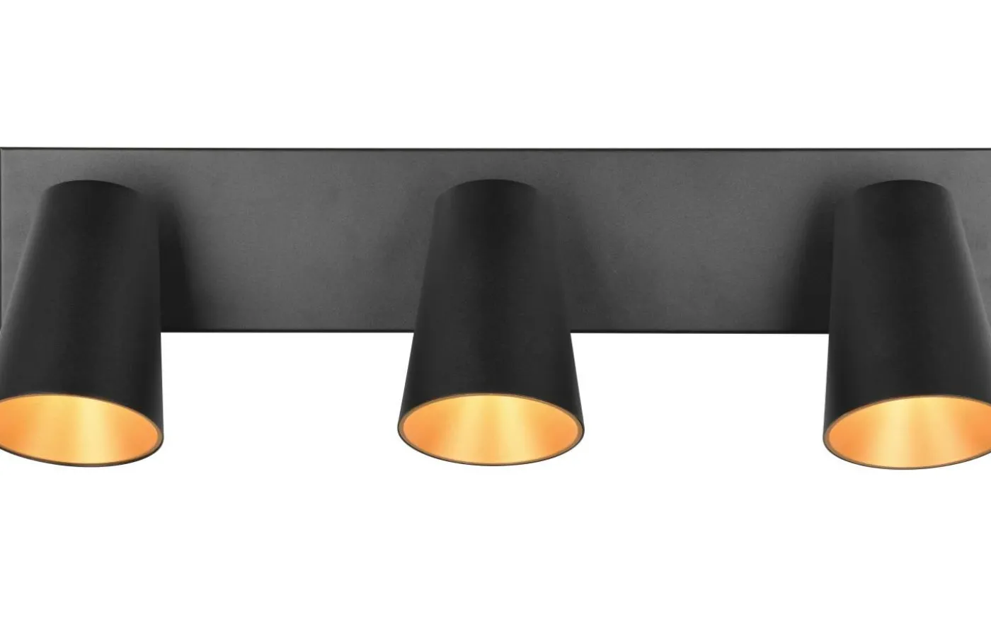 Sharp Spotlight 3-delad GU10 matt svart/guld