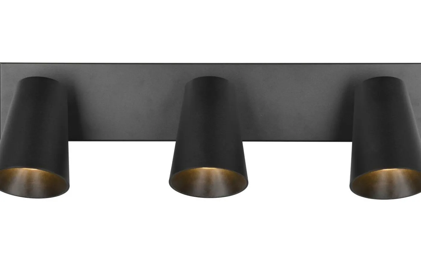 Sharp Spotlight 3-delad GU10 matt svart/guld