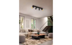 Sharp Spotlight 4-delad GU10 matt svart/guld