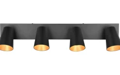 Sharp Spotlight 4-delad GU10 matt svart/guld