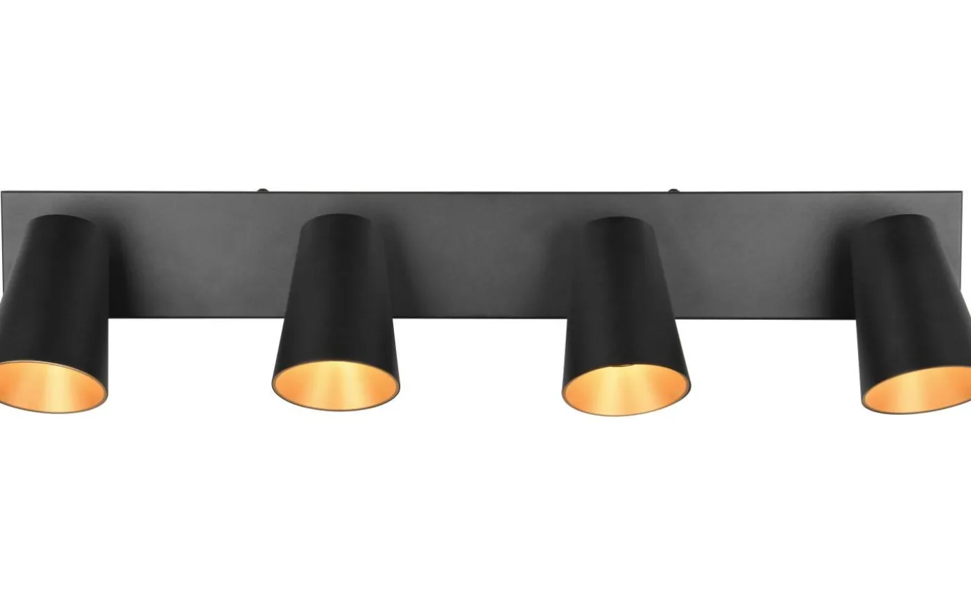 Sharp Spotlight 4-delad GU10 matt svart/guld