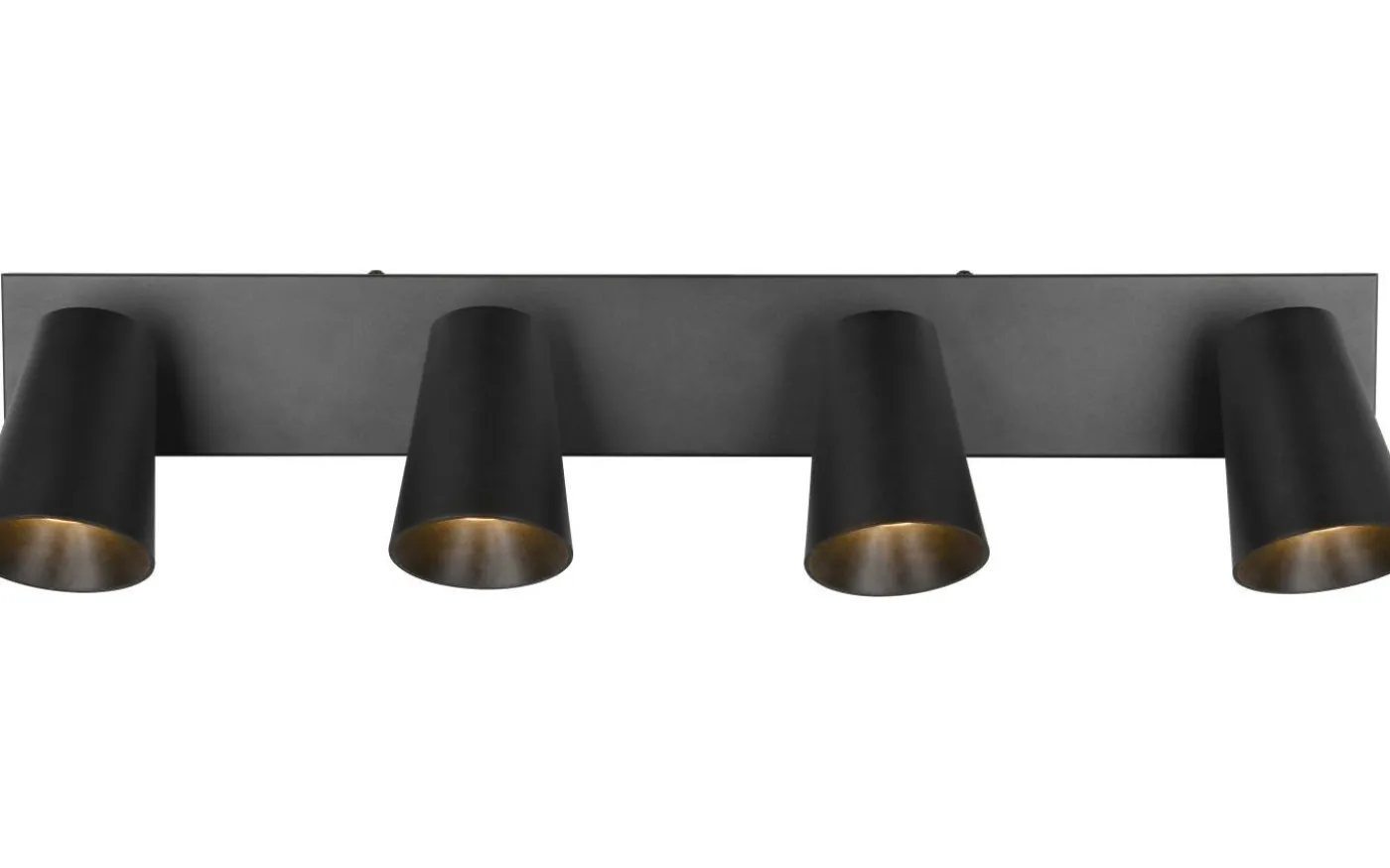 Sharp Spotlight 4-delad GU10 matt svart/guld