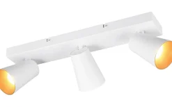 Avlånga Takspotlights|Takspot Med 3 Lampor<Trio Lighting Sharp Spotlight 3-delad GU10 matt vit/guld