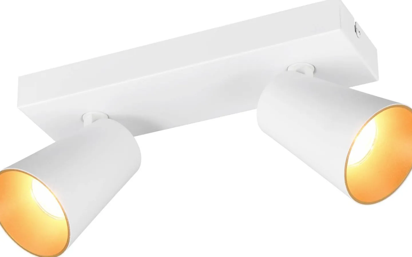 Takspot Med 2 Lampor<Trio Lighting Sharp Spotlight 2-delad GU10 matt vit/guld