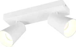 Takspot Med 2 Lampor<Trio Lighting Sharp Spotlight 2-delad GU10 matt vit/guld