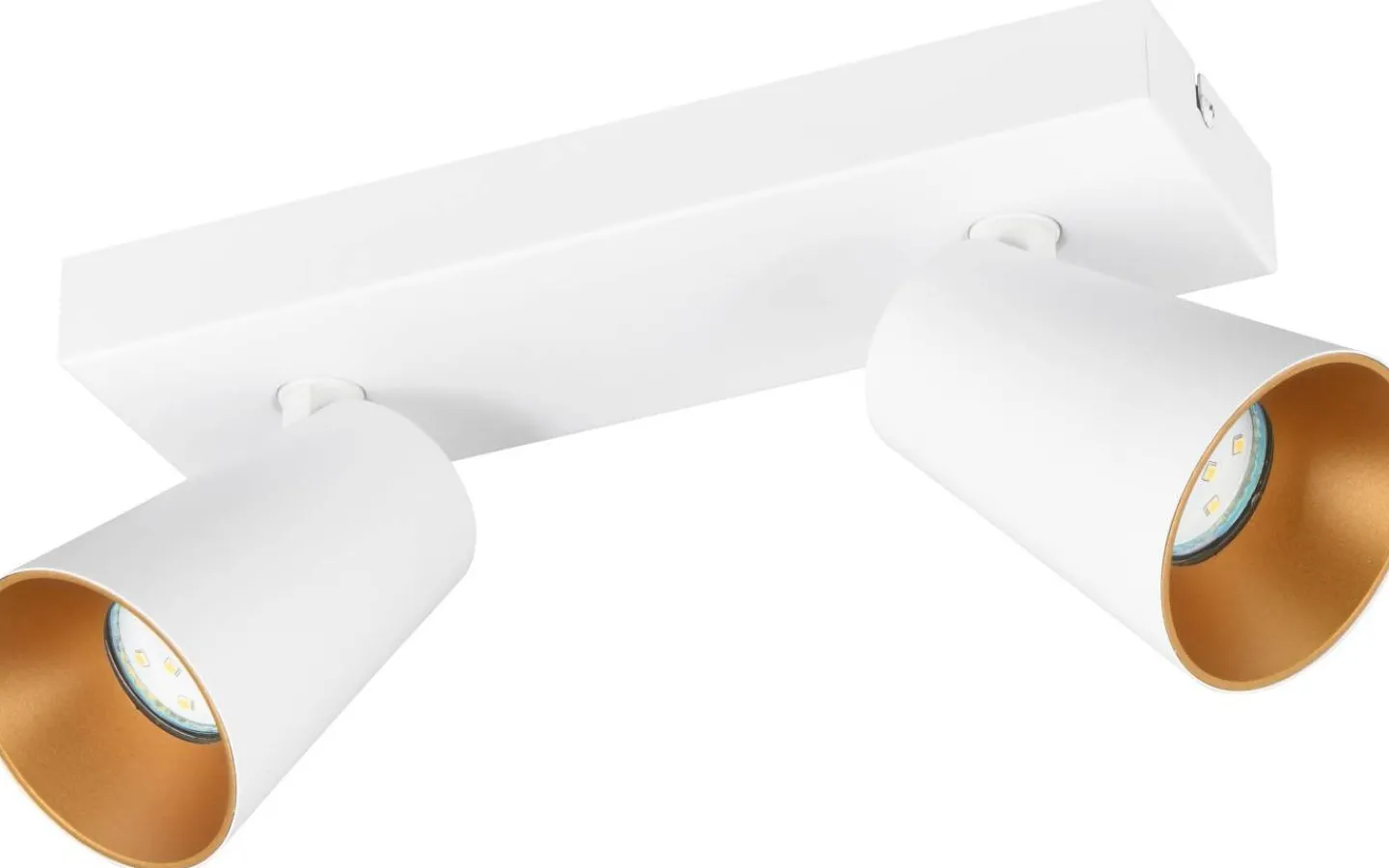 Takspot Med 2 Lampor<Trio Lighting Sharp Spotlight 2-delad GU10 matt vit/guld