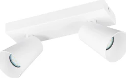 Takspot Med 2 Lampor<Trio Lighting Sharp Spotlight 2-delad GU10 matt vit/guld