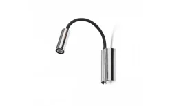 Sovrum|Läslampor<Rendl Show Vägglampa Svart/Krom LED 3W 3000K