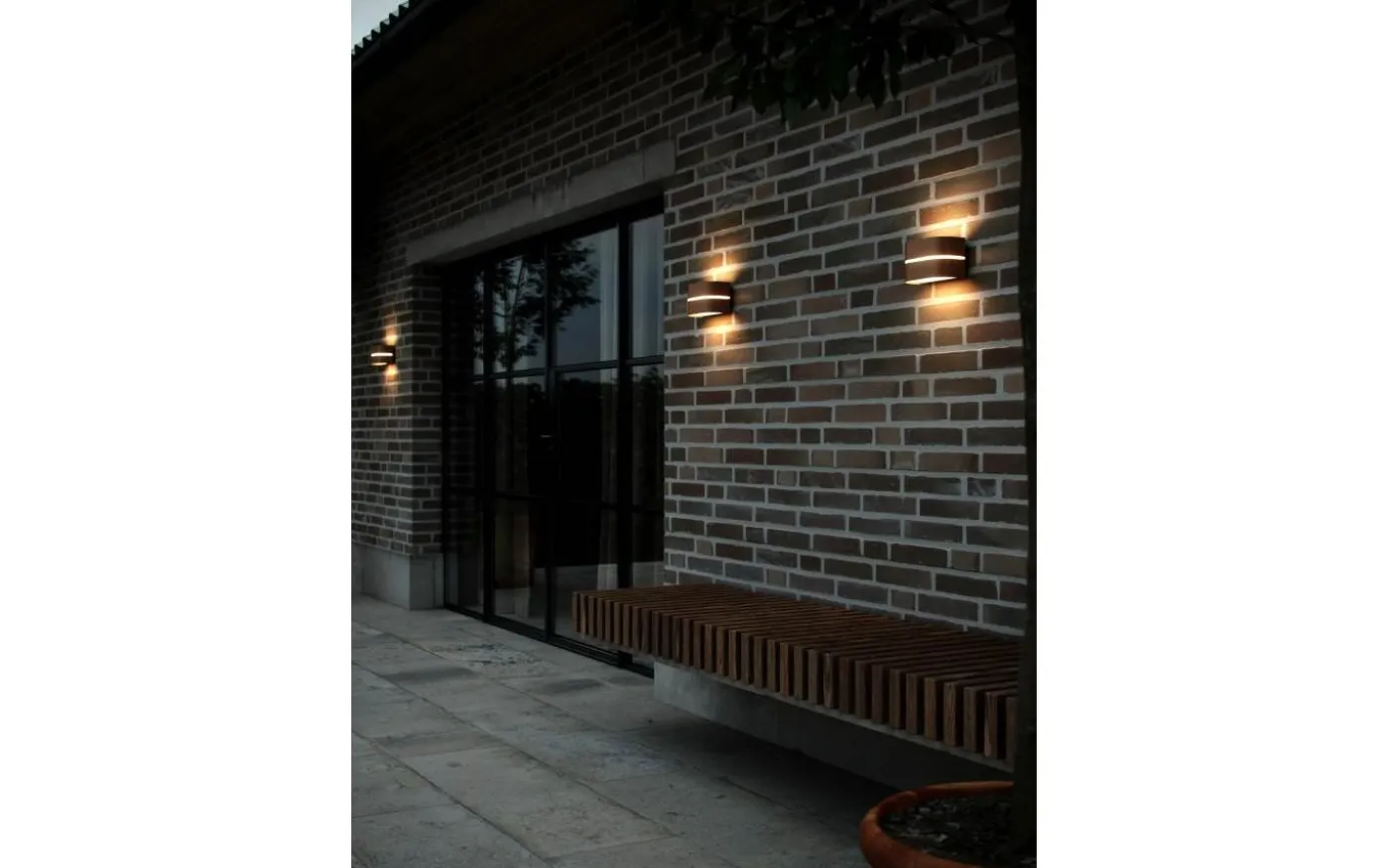 Sibelis Vägglampa Metallisk Brun IP44