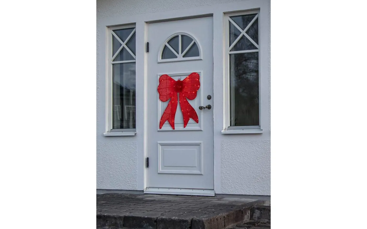 Siluett Arco Batteridriven Utomhusdekoration 56cm Röd IP44