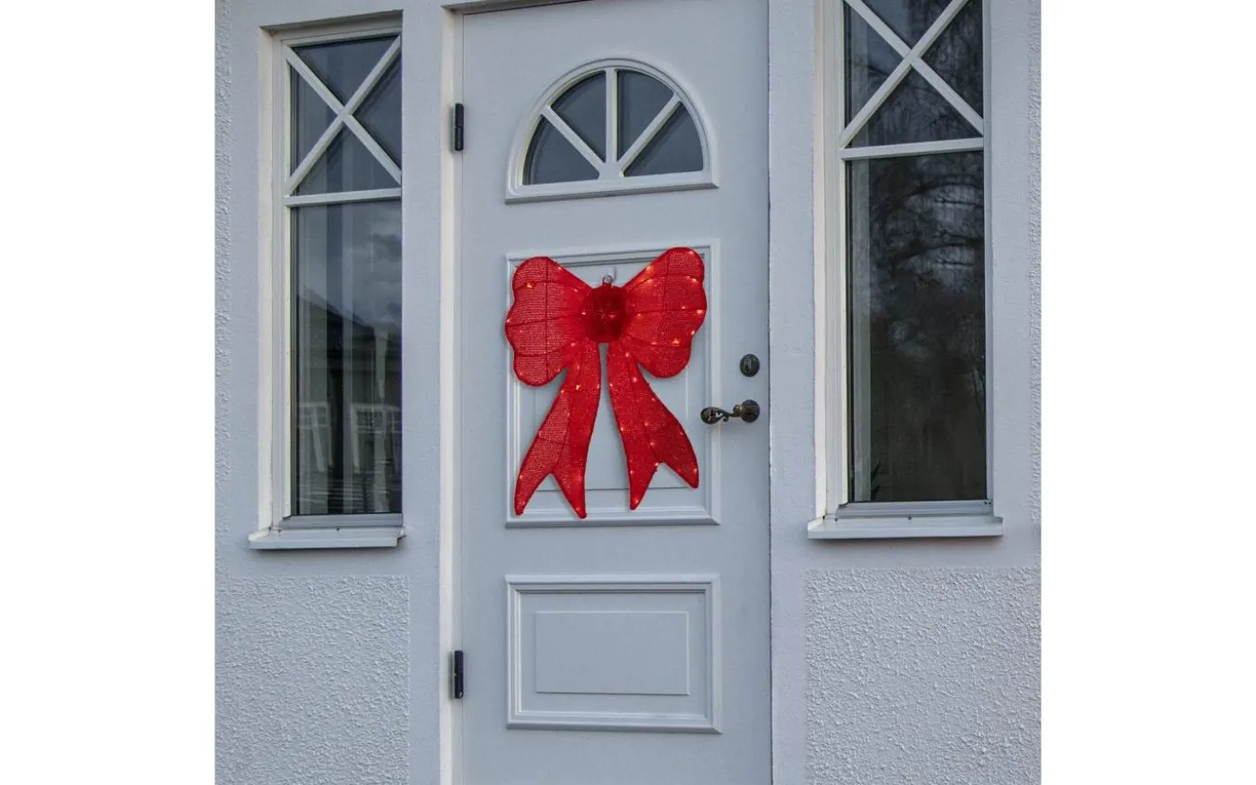 Siluett Arco Batteridriven Utomhusdekoration 56cm Röd IP44