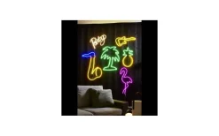 Utomhusdekorationer|Inomhusdekorationer 230V<Star Trading Siluett FlatNeon Rosa Flamingo IP44