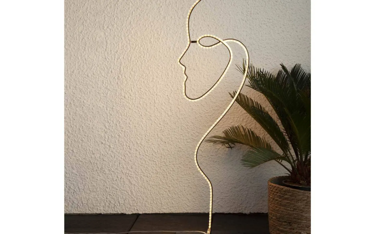 Julpynt Inomhus<Star Trading Siluett Grafico Ansikte 88cm Svart