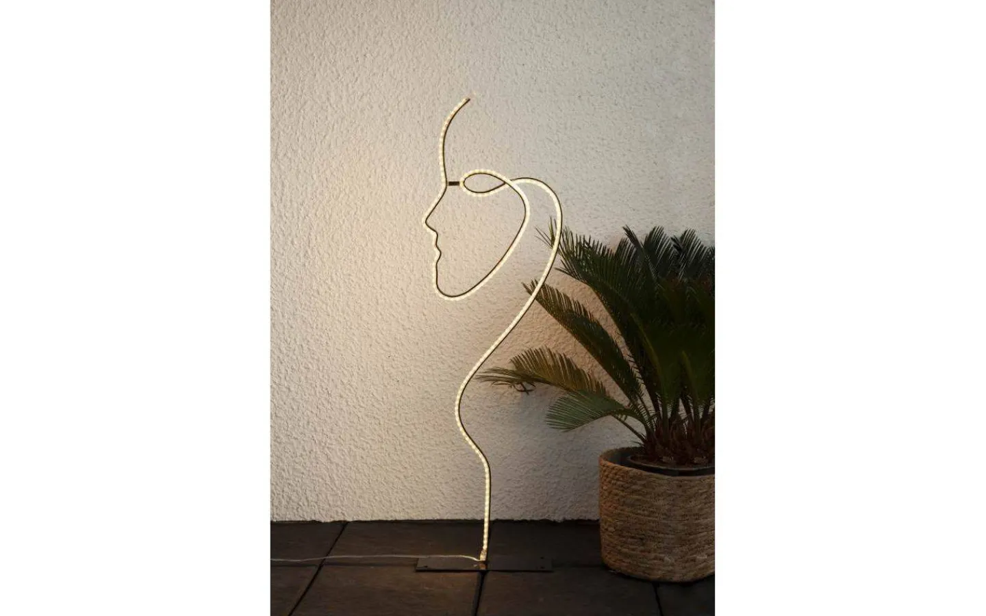 Julpynt Inomhus<Star Trading Siluett Grafico Ansikte 88cm Svart