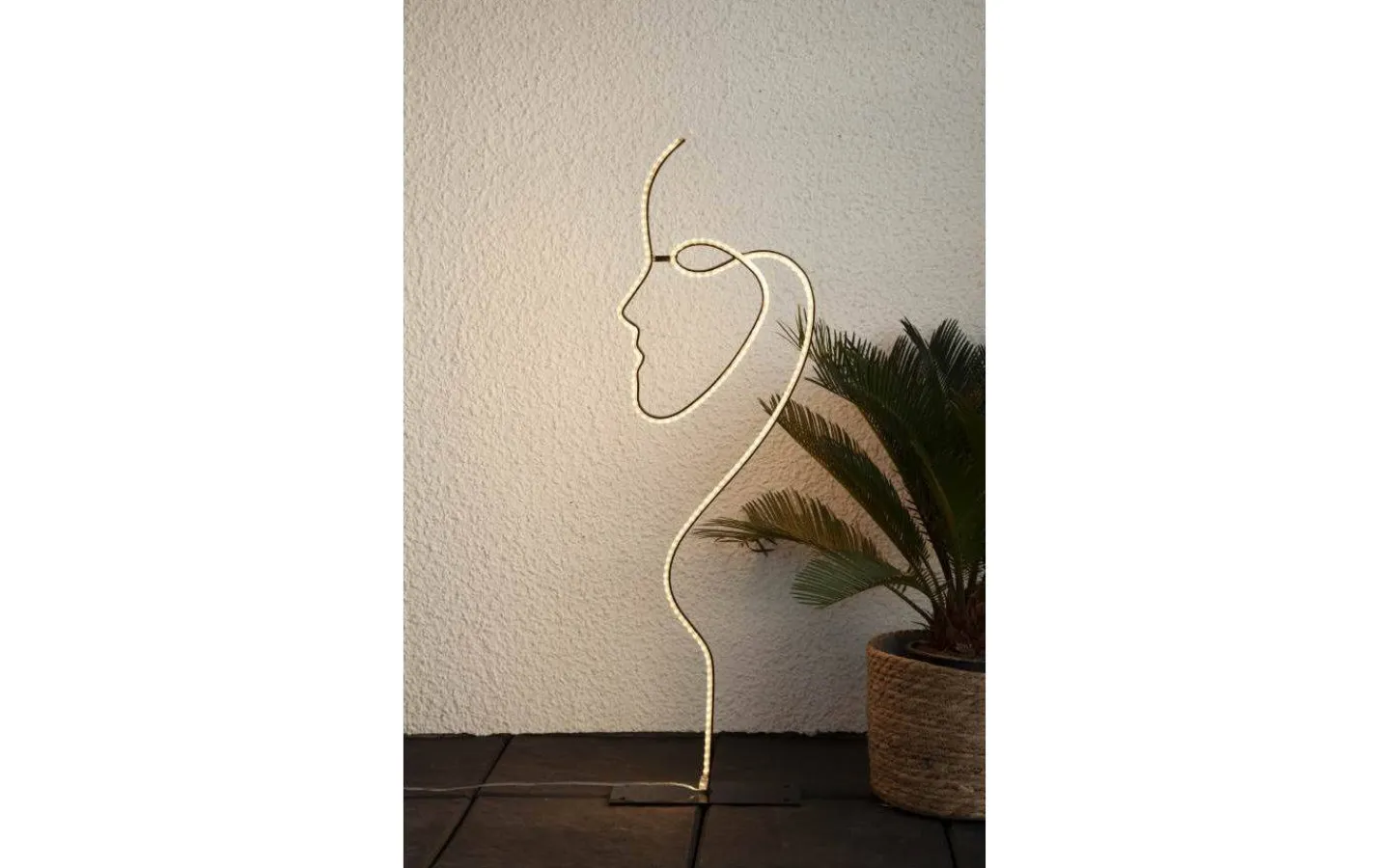 Julpynt Inomhus<Star Trading Siluett Grafico Ansikte 88cm Svart