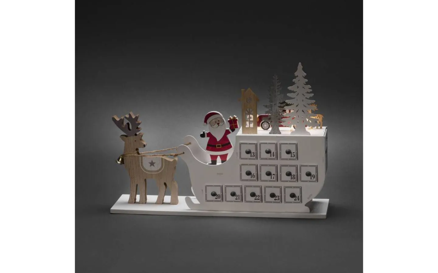 Batteri Julpynt Inomhus<Konstsmide Siluett Kalender 32cm