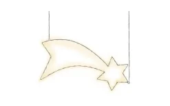Julpynt Utomhus<Star Trading Siluett Lumiwall Komet LED IP44