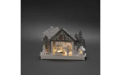 Konstsmide Siluett Trähus 21cm* Batteri Julpynt Inomhus