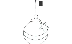Siluett X-Mas Bulb Batteridriven Juldekoration Multifärgad