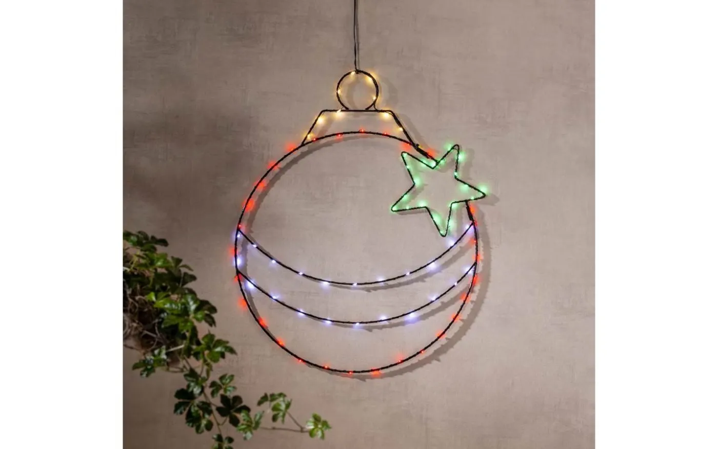 Siluett X-Mas Bulb Batteridriven Juldekoration Multifärgad