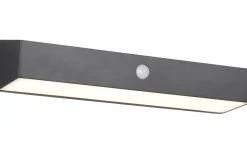 Silves hybrid solcellsdriven Vägglampa LED svart uppladdningsbar rörelse- och skymningssensor 4000K IP44