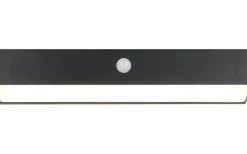 Silves hybrid solcellsdriven Vägglampa LED svart uppladdningsbar rörelse- och skymningssensor 4000K IP44