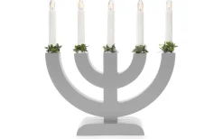 Visa Alla Adventsljusstakar|Adventsljusstakar 31-60 Cm<Konstsmide Silvia Adventsljusstake 5L 31cm Grå