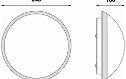Aneta Siracusa Plafond 25cm LED 12W 3000K Svart IP44* Badrum|Badrumslampor Tak
