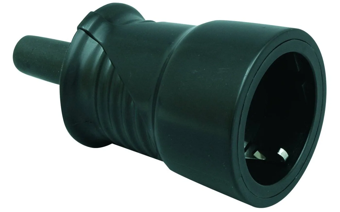 Skarvuttag, Med jord, Svart, IP44