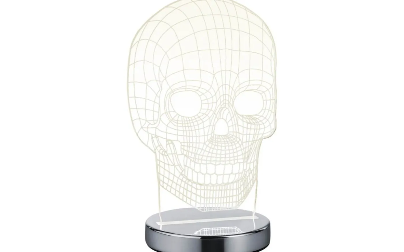 Skull Bordslampa LED i krom