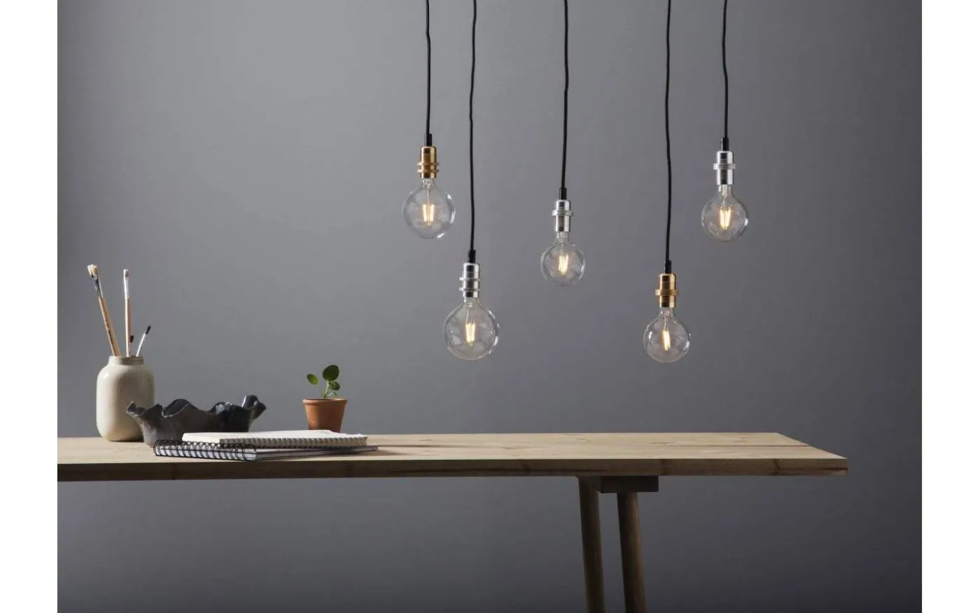 Sladdställ E14 Fade Mässing