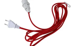 Visa Alla Julstjärnor|Julstjärnor Utan Sladd<Star Trading Sladdställ Lacy E14 Textilkabel 3,5m Röd