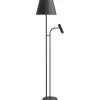 Belid Slender Golvlampa 150cm exkl. skärm Svartstruktur/Mässing* Golvläslampor