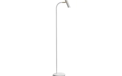Belid Slender Golvlampa 128cm Vitstruktur/Mässing* Golvläslampor