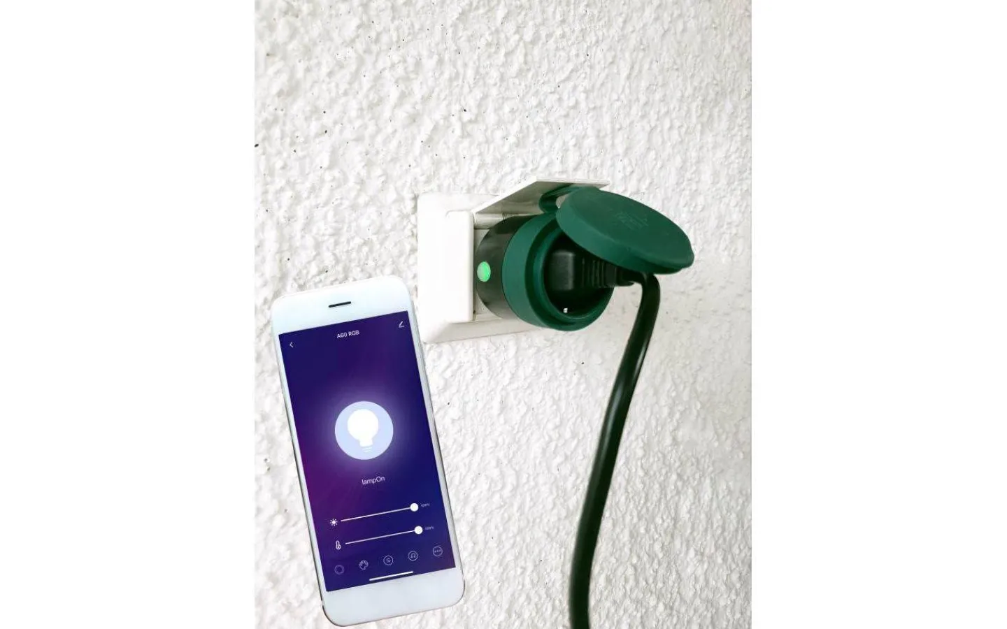 Plugin För Vägguttag|Star Trading Smarta Hem<Star Trading Smart Life Wi-Fi Plugg Svart/Grön IP44