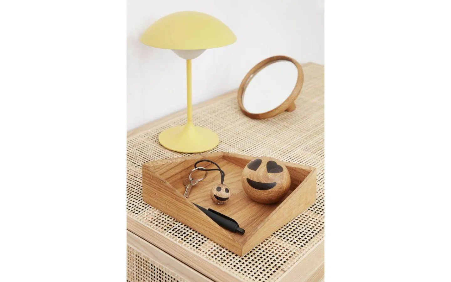 Trädekorationer<Spring Copenhagen Smiley Emoji Nyckelring Ø3cm Ek