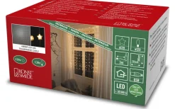 Konstsmide Snöglans Gardinslinga 135x180cm Amber LED vita stjärnor USB* Ljusgardiner Och Istappsslingor