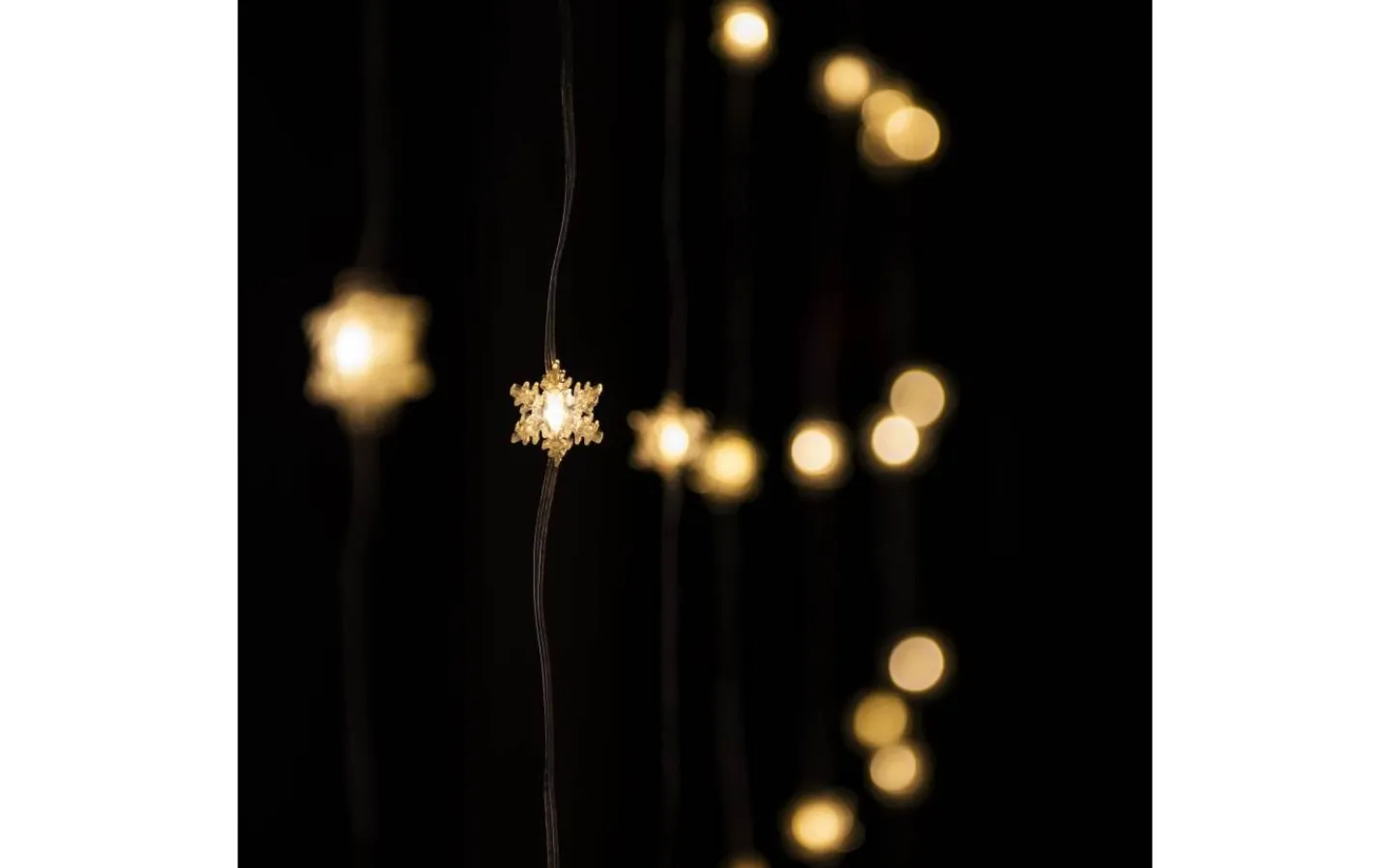 Ljusgardiner Och Istappsslingor<Konstsmide Snöglans Gardinslinga 135x180cm Amber LED transparenta snöflingor USB