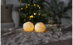 Snowball Batteridrivet Blockljus 7cm 2-pack Vit