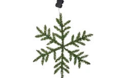 Snowflake Batteridriven Krans 63cm LED Grön IP44