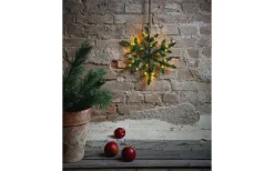 Star Trading Snowflake Batteridriven Krans 40cm LED Grön IP44* Kransar|Batteri Julpynt Utomhus