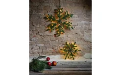 Star Trading Snowflake Batteridriven Krans 40cm LED Grön IP44* Kransar|Batteri Julpynt Utomhus