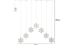 Star Trading Snowflake Ljusgardin Dew Drop Varmvit* Dew Drop Slingor|Batterislingor Inomhus