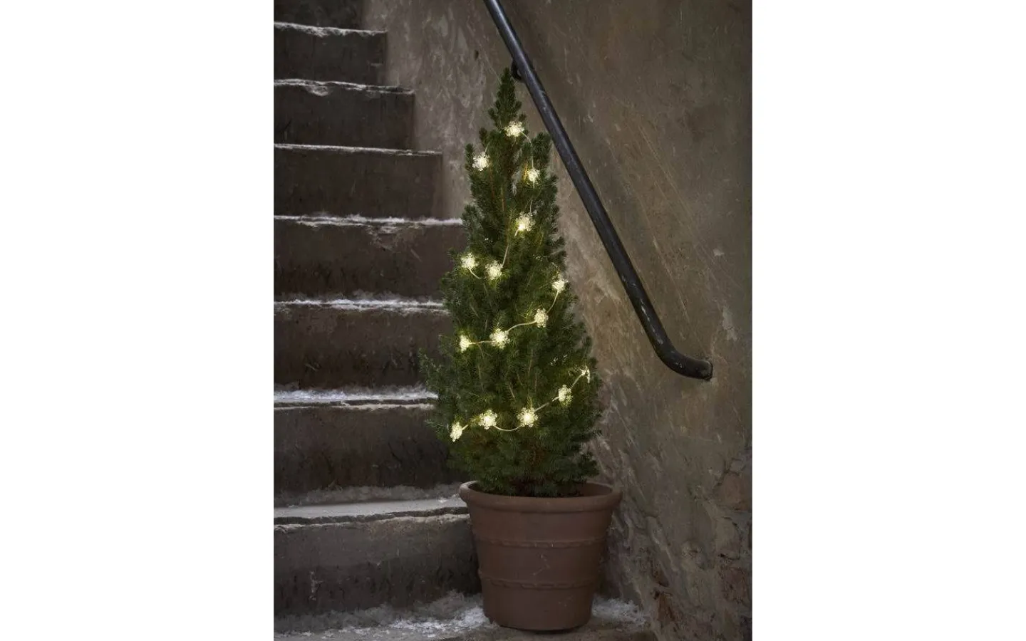 Batteri Julpynt Utomhus<Star Trading Snowstar Batteridriven Ljusslinga 2m Utomhusbruk