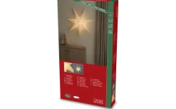 Konstsmide Snöskimra Julstjärna med brodyr 80cm Vit* Visa Alla Julstjärnor|Julstjärnor Med Sladd