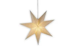 Visa Alla Julstjärnor|Julstjärnor Med Sladd<Konstsmide Snöskimra Julstjärna med brodyr 60cm Vit