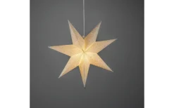 Visa Alla Julstjärnor|Julstjärnor Med Sladd<Konstsmide Snöskimra Julstjärna med brodyr 60cm Vit