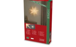 Visa Alla Julstjärnor|Julstjärnor Med Sladd<Konstsmide Snöskimra Julstjärna med brodyr 60cm Vit