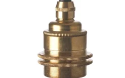 Texa Design Sockel Lamphållare E27 Jordad, Mässing med ringar* Belysningstillbehör