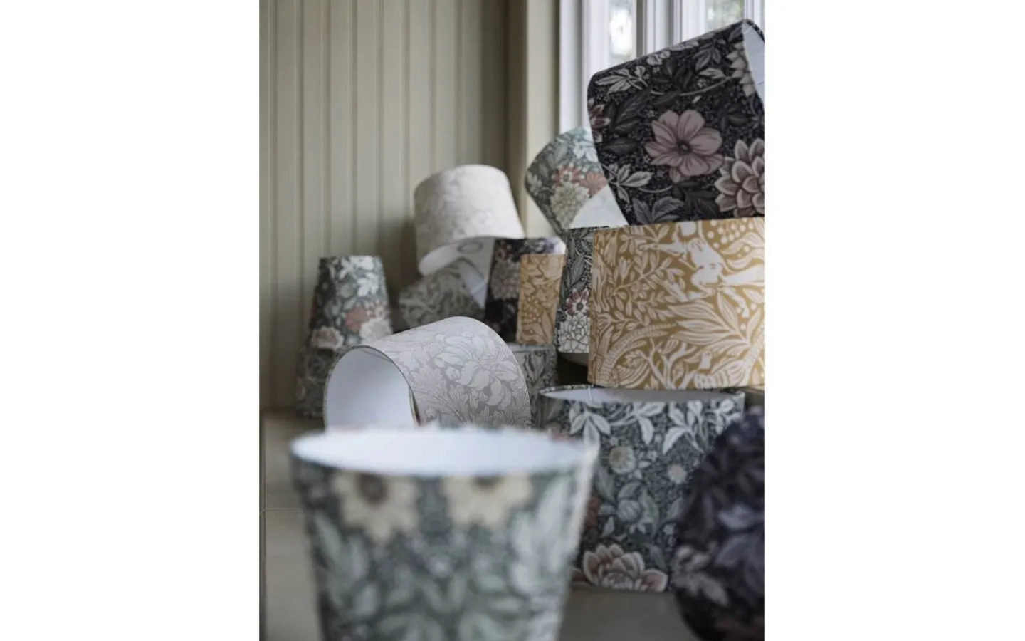 PR Home Sofia Lampskärm Ø20cm Dahlia Brun* Mönstrade Lampskärmar